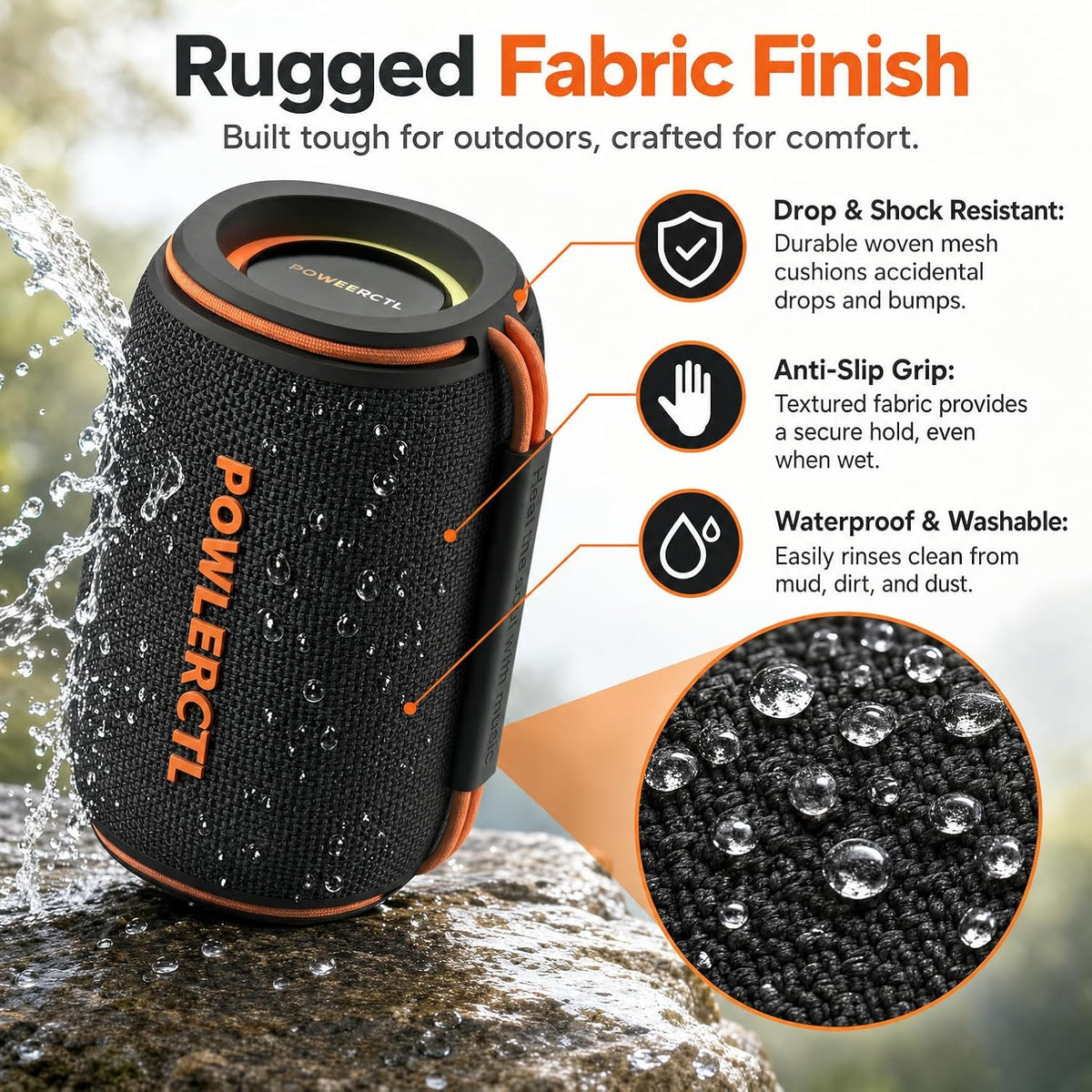 Bluetooth Speaker, 360° Portable Wireless Speaker, IPX6 Waterproof, Bluetooth 5.3, 6H Play Time, TWS for Home/Outdoor/Travel/Camping, Gift for Men, Birthday Gift
