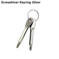 Portable Phillips Slotted Screwdriver Set Key Ring Keychain Mini Pocket Keyring Cross Screw Driver Repair Tool Gadget EDC Small