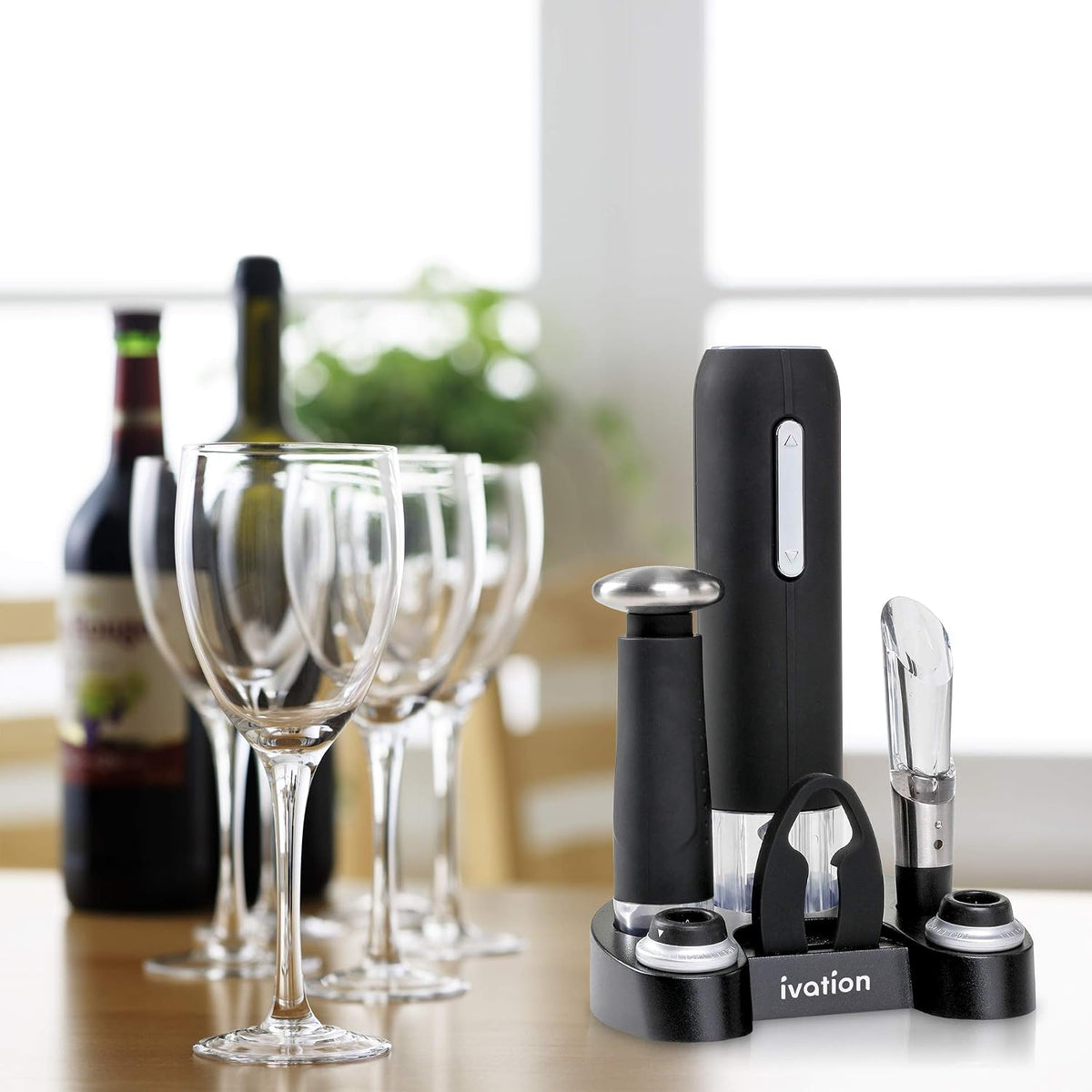 Wine Gift Set, 7-Piece Electric Opener, Aerator & Preserver Kit