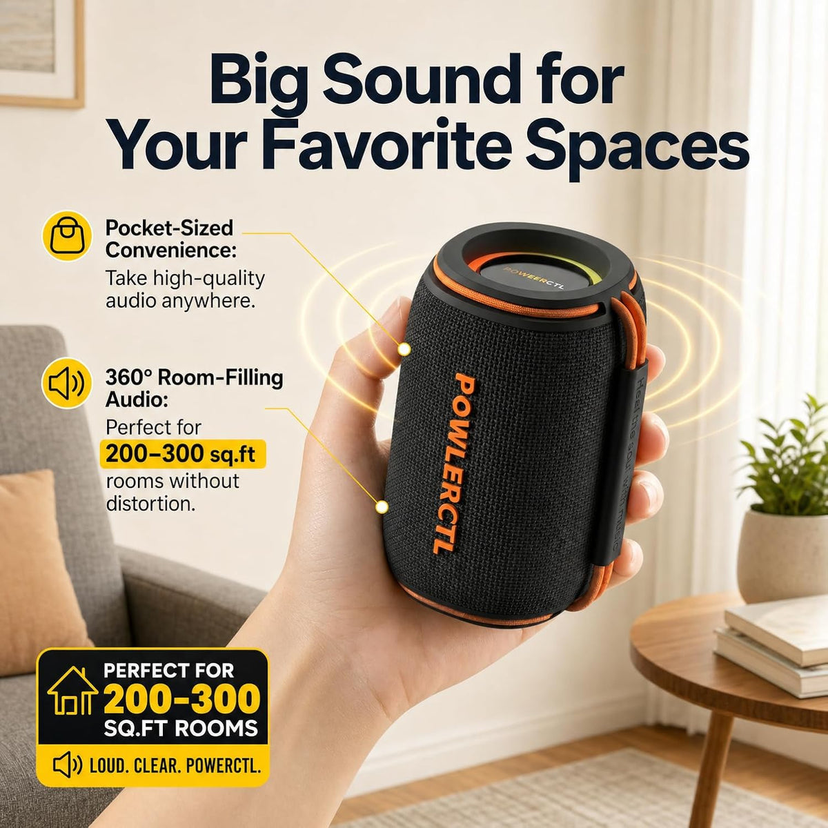 Bluetooth Speaker, 360° Portable Wireless Speaker, IPX6 Waterproof, Bluetooth 5.3, 6H Play Time, TWS for Home/Outdoor/Travel/Camping, Gift for Men, Birthday Gift