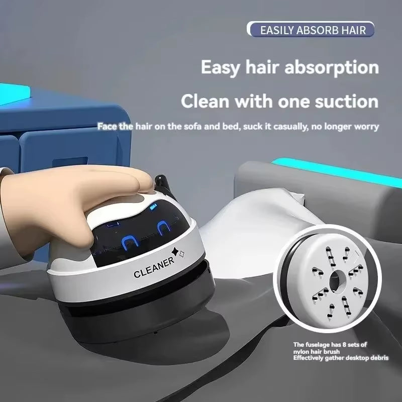Mini Desktop Vacuum Cleaner USB Rechargeable Wireless Car Dust Cleaner with Detachable Nozzle Portable Cleaning Tools