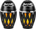 Tikitunes Portable Bluetooth 5.0 Indoor/Outdoor Wireless Speakers, LED Torch Atmospheric Lighting Effect, 5-Watt Audio USB Speakers, 2000 Mah Battery for Iphone/Ipad/Android (Set of 2)