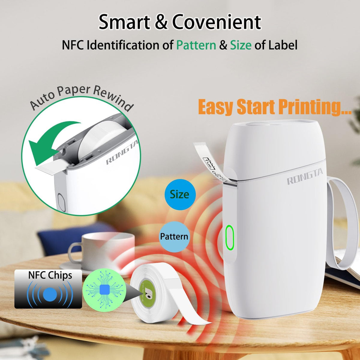 Bluetooth Label Maker Machine with Tape